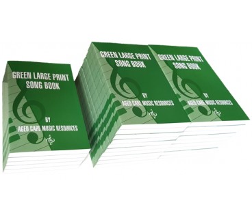 Green Large Print Song Book x 25